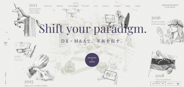 パラダイムシフトの公式サイトキャプチャ画像